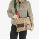 Gucci Sherry Line GG Canvas Double Pocket Messenger Bag