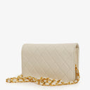 Chanel Classic Full Flap Bag White Quilted Leather 24K Gold-Plated Hardware