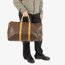 Louis Vuitton Keepall 50 Bandoulière Monogram Canvas Travel Bag