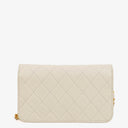 Chanel Classic Full Flap Bag White Quilted Leather 24K Gold-Plated Hardware