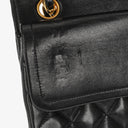 Chanel Vintage Small Classic Double Flap Bag Black Quilted Lambskin &nbsp;24K Gold-Plated Hardware