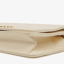 Chanel Classic Full Flap Bag White Quilted Leather 24K Gold-Plated Hardware