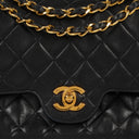 Chanel Vintage Small Classic Double Flap Bag Black Quilted Lambskin &nbsp;24K Gold-Plated Hardware