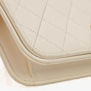Chanel Classic Full Flap Bag White Quilted Leather 24K Gold-Plated Hardware