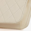 Chanel Classic Full Flap Bag White Quilted Leather 24K Gold-Plated Hardware