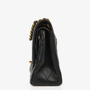 Chanel Vintage Small Classic Double Flap Bag Black Quilted Lambskin &nbsp;24K Gold-Plated Hardware