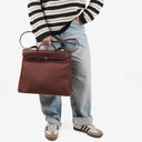 Hermes Herbag Toile Vache Hunter Havane MM 2 In 1 Bag
