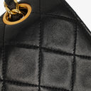 Chanel Vintage Small Classic Double Flap Bag Black Quilted Lambskin &nbsp;24K Gold-Plated Hardware