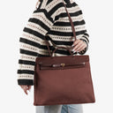 Hermes Herbag Toile Vache Hunter Havane MM 2 In 1 Bag