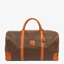Celine Vintage Macadam Triomphe Brown Travel Bag
