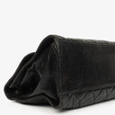 Chanel Black Quilted Crumpled Grained Calfskin Jumbo CC Crave Flap Bag