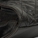 Chanel Black Quilted Crumpled Grained Calfskin Jumbo CC Crave Flap Bag
