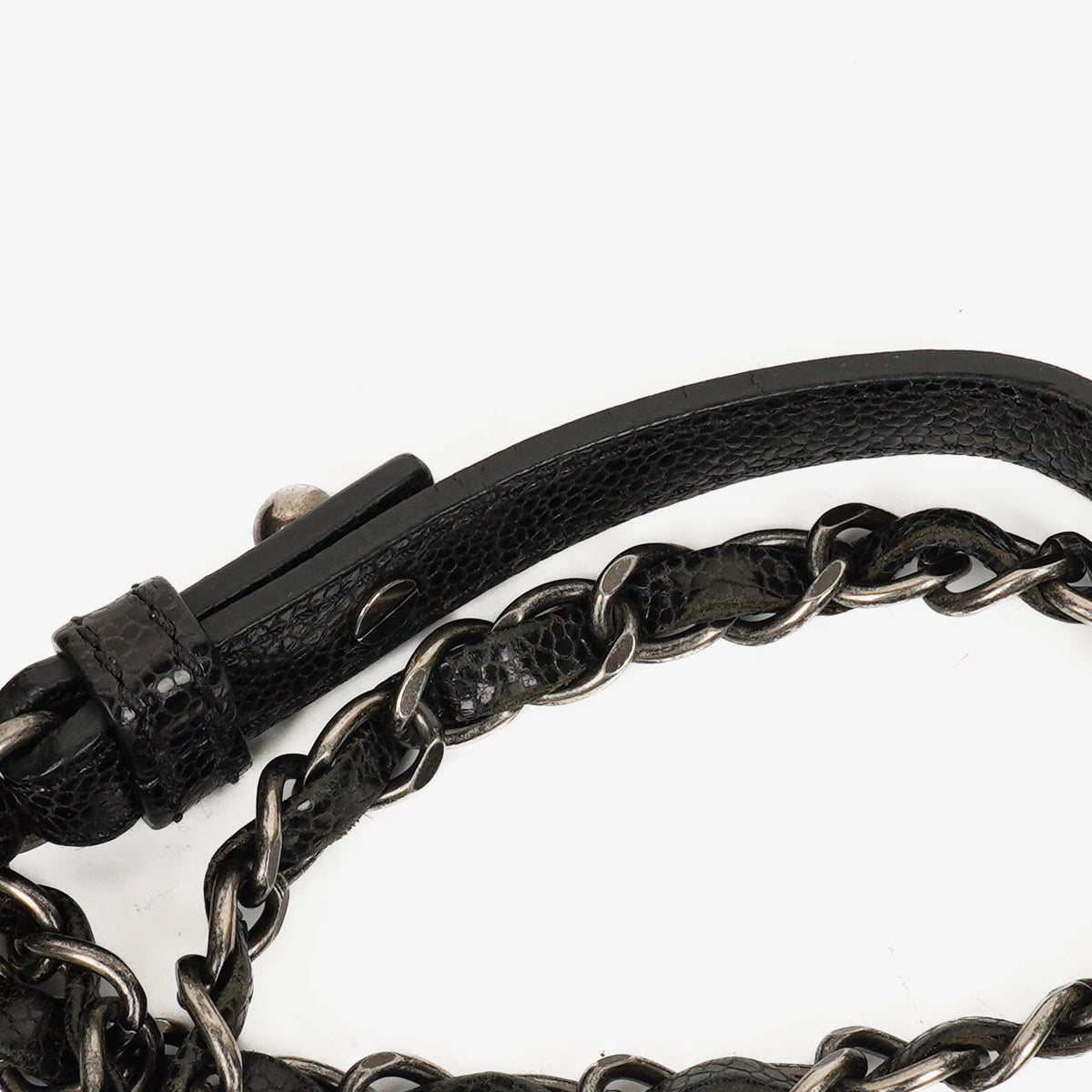 Chanel Black Quilted Crumpled Grained Calfskin Jumbo CC Crave Flap Bag