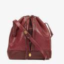 Cartier Must De Cartier Burgundy Leather Bucket Bag