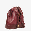 Cartier Must De Cartier Burgundy Leather Bucket Bag
