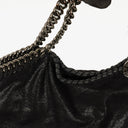Stella McCartney Black Falabella Tote Vegan Shaggy Deer