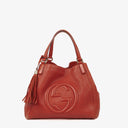 Gucci Soho Red Pebled Leather Shoulder Bag