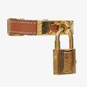 Hermes Kelly Brown Courchevel Leather Gold Plated Watch