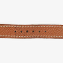 Hermes Kelly Brown Courchevel Leather Gold Plated Watch