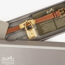 Hermes Kelly Brown Courchevel Leather Gold Plated Watch