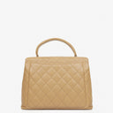 Chanel Beige Caviar Quilted Jumbo Kelly Flap Bag