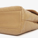 Chanel Beige Caviar Quilted Jumbo Kelly Flap Bag