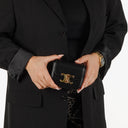 Celine Mini Triomphe Black Shiny Calfskin Shoulder/Crossbody Bag