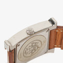 Hermes Heure H 25mm Stainless Steel and Brown Leather Quartz Watch