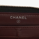 Chanel Black Caviar Quilted Large Gusset Zip Around Wallet
