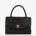 Chanel Classic Kelly Vintage Black Quilted Lambskin With 24K Gold-Plated Hardware