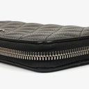 Chanel Black Caviar Quilted Large Gusset Zip Around Wallet