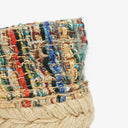 Chanel Tweed Grosgrain CC Espadrilles 36 Multicolor Black