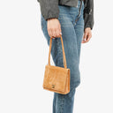 Chanel Mademoiselle Flap Bag Beige Suede 24K Gold-Plated Hardware