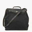 Hermes Herbag Noir Canvas Vache Hunter MM 2 In 1 Bag