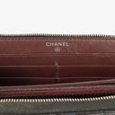 Chanel Large Gusset Zip Around Black Caviar Quilted Wallet