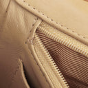 Chanel Jumbo CC Classic Single Flap Maxi Logo Bag Beige Quilted Lambskin 24K Gold-Plated Hardware