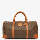 Celine Vintage Macadam Triomphe Brown Travel Bag