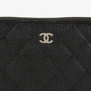 Chanel Large Gusset Zip Around Black Caviar Quilted Wallet