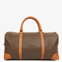 Celine Vintage Macadam Triomphe Brown Travel Bag
