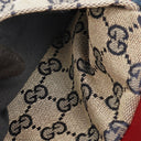 Gucci GG Multicolour Beige/Navy Monogram Canvas Belt Bag