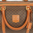 Celine Vintage Macadam Triomphe Brown Travel Bag