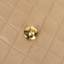 Chanel Jumbo CC Classic Single Flap Maxi Logo Bag Beige Quilted Lambskin 24K Gold-Plated Hardware