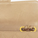 Chanel Jumbo CC Classic Single Flap Maxi Logo Bag Beige Quilted Lambskin 24K Gold-Plated Hardware