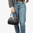 Chanel Vintage Handtag Svart Quilted Lammnappa Kelly-stil, 1996-1997