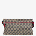 Gucci GG Multicolour Beige/Navy Monogram Canvas Belt Bag