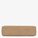 Chanel Jumbo CC Classic Single Flap Maxi Logo Bag Beige Quilted Lambskin 24K Gold-Plated Hardware