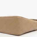 Chanel Jumbo CC Classic Single Flap Maxi Logo Bag Beige Quilted Lambskin 24K Gold-Plated Hardware