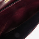 Chanel Vintage Medium Timeless Classic Double Flap Bag Burgundy Quilted Lambskin 24K Gold-Plated Hardware And Mademoiselle Chain