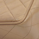 Chanel Jumbo CC Classic Single Flap Maxi Logo Bag Beige Quilted Lambskin 24K Gold-Plated Hardware