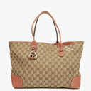 Gucci &nbsp;GG Canvas Heart Bit Tote Bag